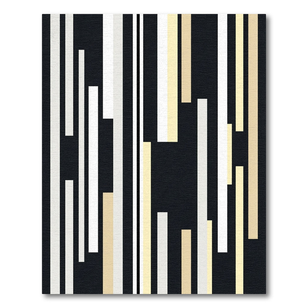 Modern Minimalist Neutral Vertical Stripe Rug