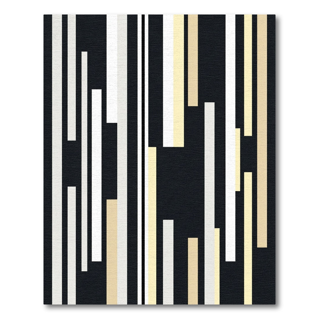 Modern Minimalist Neutral Vertical Stripe Rug