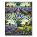 Vintage Lavender Field Landscape Tapestry Rug
