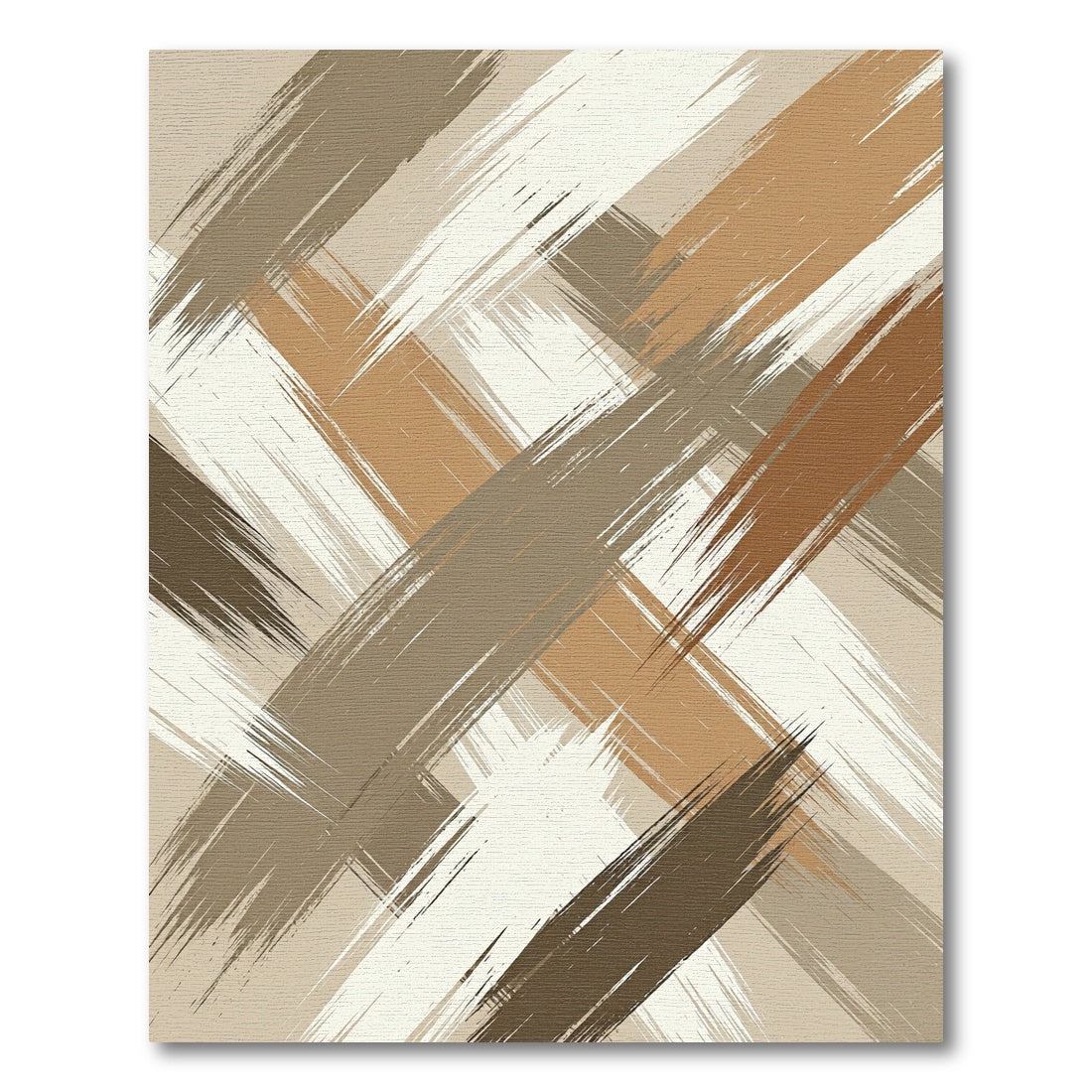 Earthy Swirl Brushstroke Texture Rug