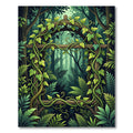 Lush Verdant Forest Arch Foliage Rug