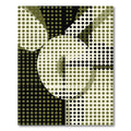 Modern Olive Green Polka Dot Abstract Rug