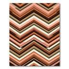 Earthy Chevron Stripes Rug