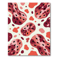 Crimson Pink Abstract Organic Shapes Rug