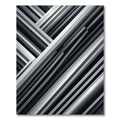 Monochrome Diagonal Stripe Overlap Rug