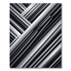 Monochrome Diagonal Stripe Overlap Rug
