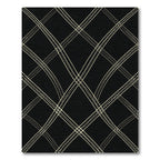 Classic Black Diamond Grid Dots Rug