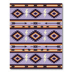 Purple Southwestern Diamond Lightning Strike Rug