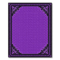 Bold Royal Purple Ornate Border Rug