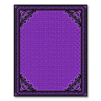 Bold Royal Purple Ornate Border Rug