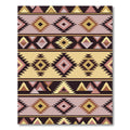 Earthy Geometric Diamond Tribal Stripe Rug