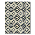 Sophisticated Monochrome Geometric Diamond Rug