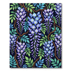 Ethereal Violet Wisteria Floral Trellis Rug