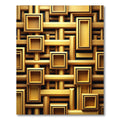 Modern Geometric Golden Interwoven Grid Rug