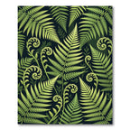 Lush Emerald Tropical Fern Leaf Rug