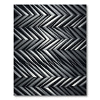 Modern Silver Chevron Jagged Lines Rug