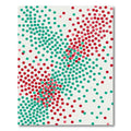 Crimson Teal Polka Dot Burst Rug