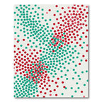 Crimson Teal Polka Dot Burst Rug