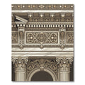Ornate Frieze Scrolls Marble Columns Rug