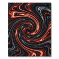 Fiery Swirl Abstract Liquid Rug