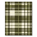 Classic Olive and Cream Plaid Rug