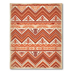 Earthy Terracotta Geometric Tribal Chevron Rug