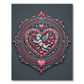 Valentine Cupid Heart Mandala Rug