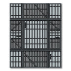 Industrial Steel Grate Geometric Rug