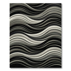 Monochromatic Wavy Stream Abstract Rug