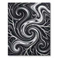 Monochromatic Swirling Smoke Branches Rug