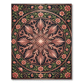 Elegant Peach Floral Mandala Medallion Rug