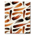 Earthy Brown Abstract Painterly Brushstrokes Rug