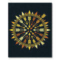 Golden Arrow Radial Sunburst Rug
