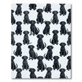 Black Labrador Dog Repeating Portrait Rug