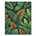 Lush Golden Tropical Foliage Rug