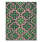 Art Nouveau Sage Green Quatrefoil Rug