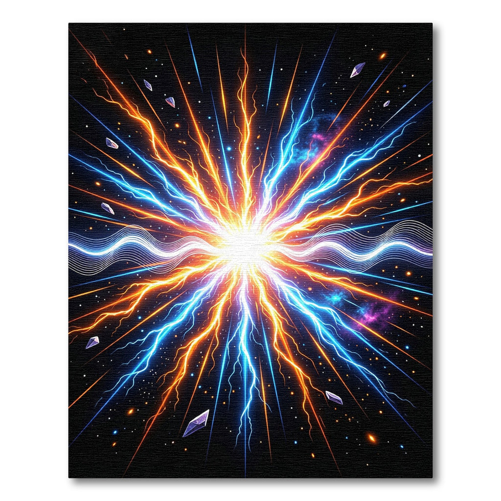 Celestial Lightning Burst Energy Rug