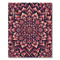Rose Pink Floral Medallion Rug