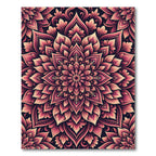 Rose Pink Floral Medallion Rug