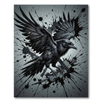 Dark Raven Ink Splatter Rug