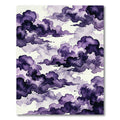Ethereal Deep Plum Watercolor Clouds Rug