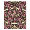 Delicate Crimson Floral Scrollwork Rug