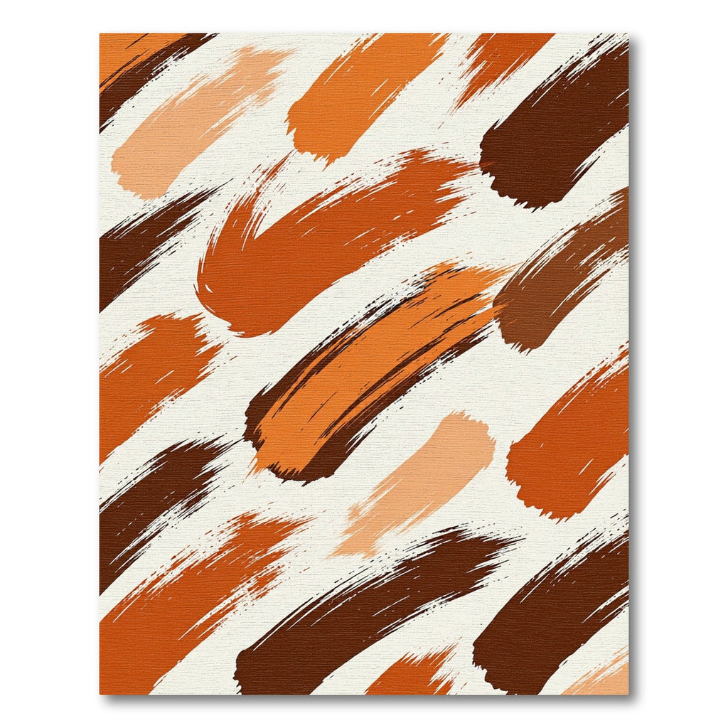 Abstract Earthy Tone Brushstroke Rug