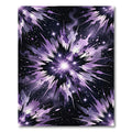 Celestial Purple Cosmic Nebula Burst Rug
