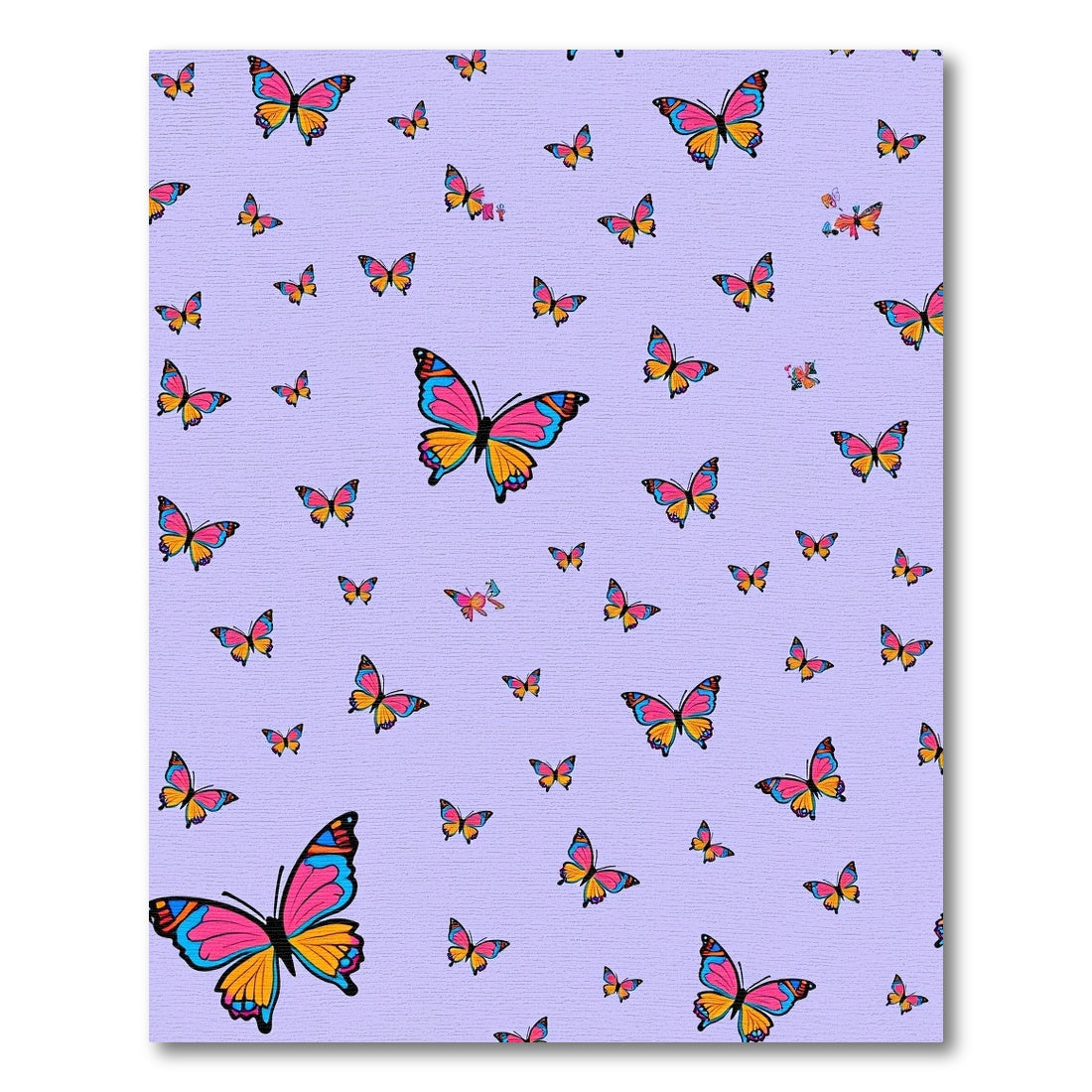 Pink Yellow Blue Butterfly Meadow Rug