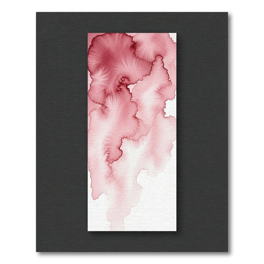 Crimson Watercolor Wash Abstract Flow Rug