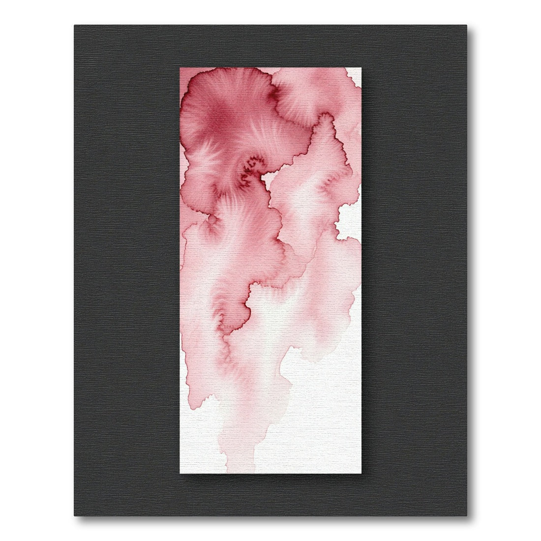 Crimson Watercolor Wash Abstract Flow Rug