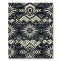Monochrome Angular Geometric Sharp Star Rug