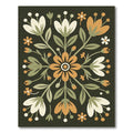 Mid Century Floral Folk Botanical Rug