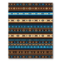 Vivid Earthy Geometric Aztec Stripe Rug